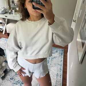 Zara crewneck crop top